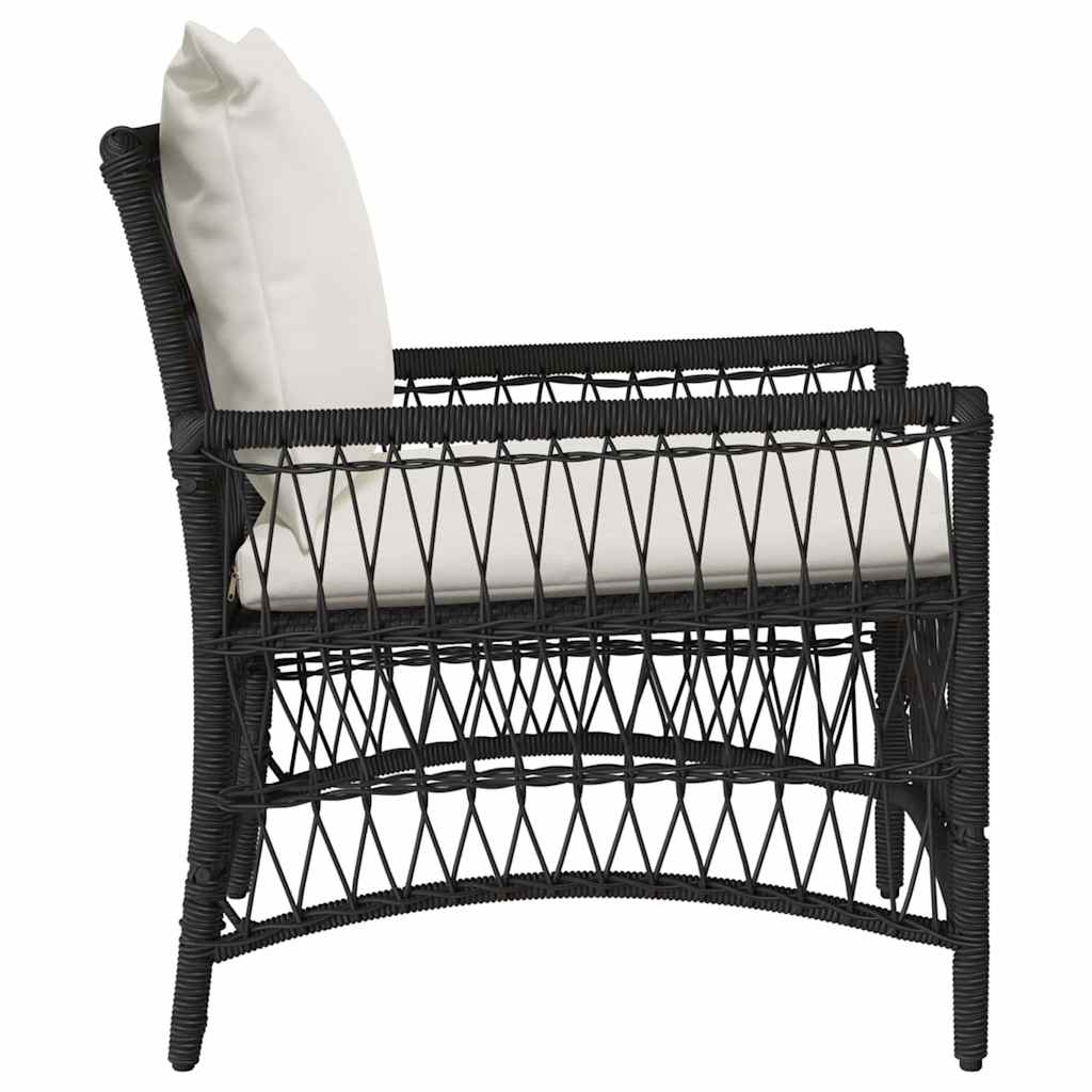 Gartenstuhl Schwarz 60 x 70 x 78 cm Poly-Rattan